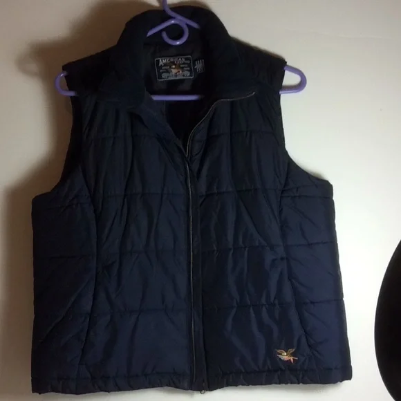 AMERICAN LIVING QUALITY BRAND NAVY VEST - Picture 1 of 2